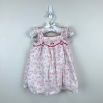 Load image into Gallery viewer, Vintage Janie and Jack Smocked Pink Floral Flutter Sleeve Dress 3-6 Months
