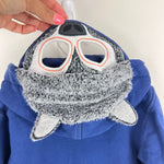 Load image into Gallery viewer, Mini Boden Novelty Hoodie Starboard Blue Wolf 3-4
