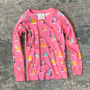 Hanna Andersson Pink Sailboat Pajamas 110 cm 5T