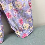 Load image into Gallery viewer, Vintage Laura Ashley Mother &amp; Child Purple Floral Romper Jumpsuit 4T
