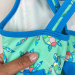 Load image into Gallery viewer, L.L. Bean Girls Ruffle Turtle Bathing Suit 2T
