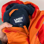 Load image into Gallery viewer, Lands' End Squall Fleece Lined Waterproof Insulated Winter Parka Orange XS 4-5
