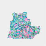 Load image into Gallery viewer, Lilly Pulitzer Girls Claudia Infant Dress Pelican Pink Off the Scales 3-6 Months
