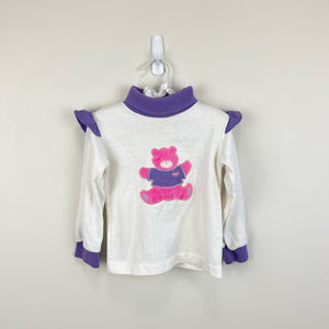 Vintage Healthtex Long Sleeve Teddy Bear Tee 3T USA