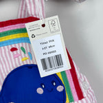 Load image into Gallery viewer, Mini Boden Appliqué Whale Woven Romper Ivory/Pink Ticking Whale 2-3 NWT
