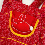 Load image into Gallery viewer, Vintage Thomas Quilted Red Bunny Overalls 18 Months USA
