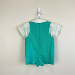 Load image into Gallery viewer, Vintage Good Lad Green Shortall Romper Set 12 Months USA
