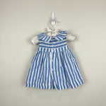 Load image into Gallery viewer, Mayoral Striped Dress Denim Blue and White 70 cm 4-6 Months

