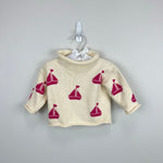 Load image into Gallery viewer, Claver Ivory Pink Sailboat Roll Neck Sweater 6 Months
