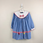 Load image into Gallery viewer, Vintage Rare Editions 1 2 3 Chambray Blue School Dress 4T USA
