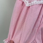 Load image into Gallery viewer, Vintage First In First Out Pink Lace Vest Romper 6-9 Months USA
