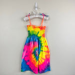 Load image into Gallery viewer, Vintage Happy Kids Tie Dye Tank Dress L

