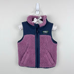 Load image into Gallery viewer, L.L. Bean Infants' Sherpa Fleece Vest Mauve Berry Carbon Navy 6-12 Months NWT 59.95

