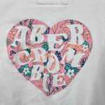 Load image into Gallery viewer, Abercrombie Kids Relaxed Fit Graphic Sweatshirt Groovy Hearts &amp; Flowers 9-10
