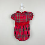 Load image into Gallery viewer, Sal &amp; Pimenta Tartan Plaid Holiday Bubble Romper 3 Months NWT
