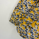 Load image into Gallery viewer, Busy Bees Yellow Blue Floral Ruffle Blouse 24 Months
