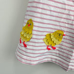 Load image into Gallery viewer, Mini Baby Boden Pink Stripe Applique Chicken Dress 2-3
