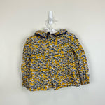 Load image into Gallery viewer, Busy Bees Yellow Blue Floral Ruffle Blouse 24 Months
