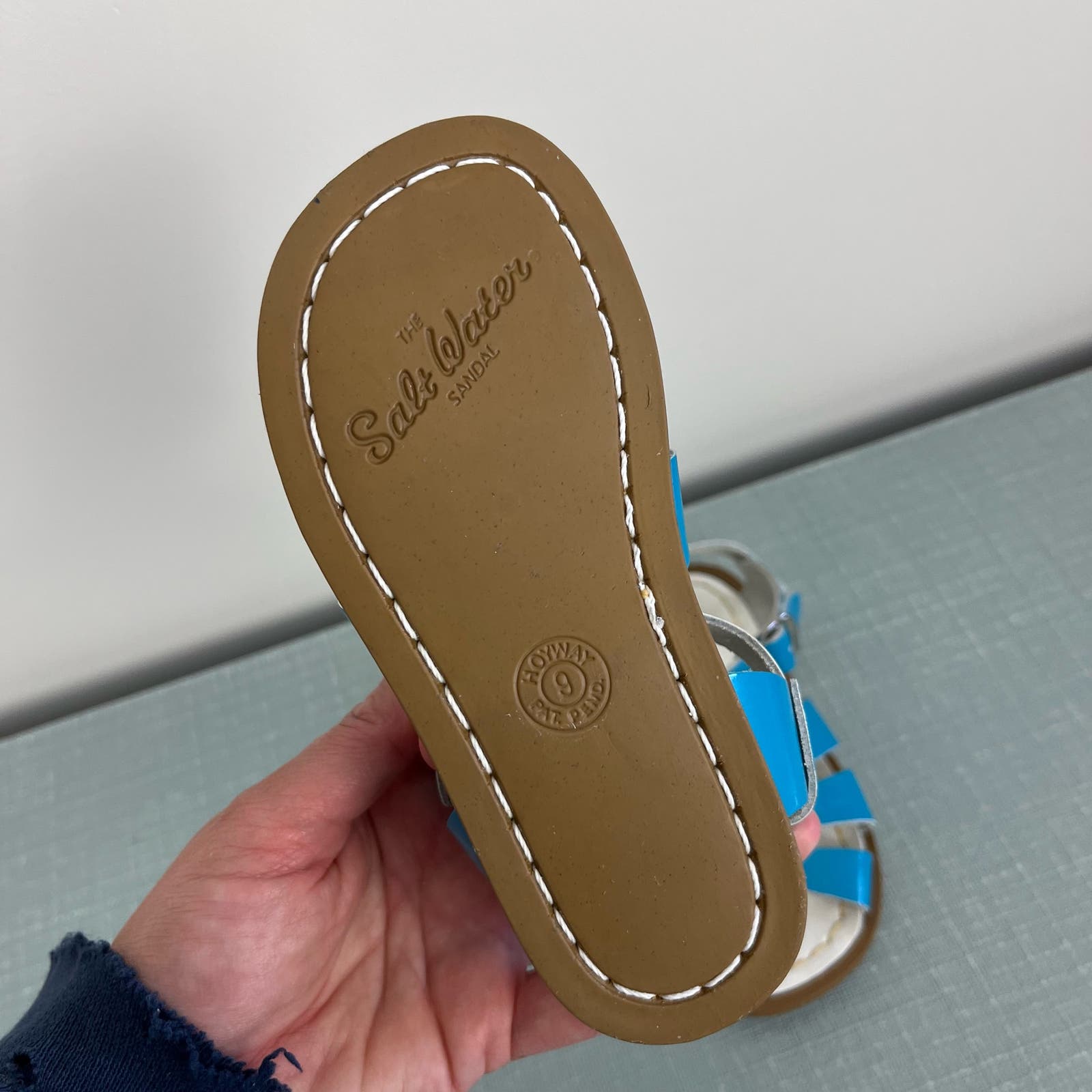 Saltwater Original Girls Blue Sandals 9