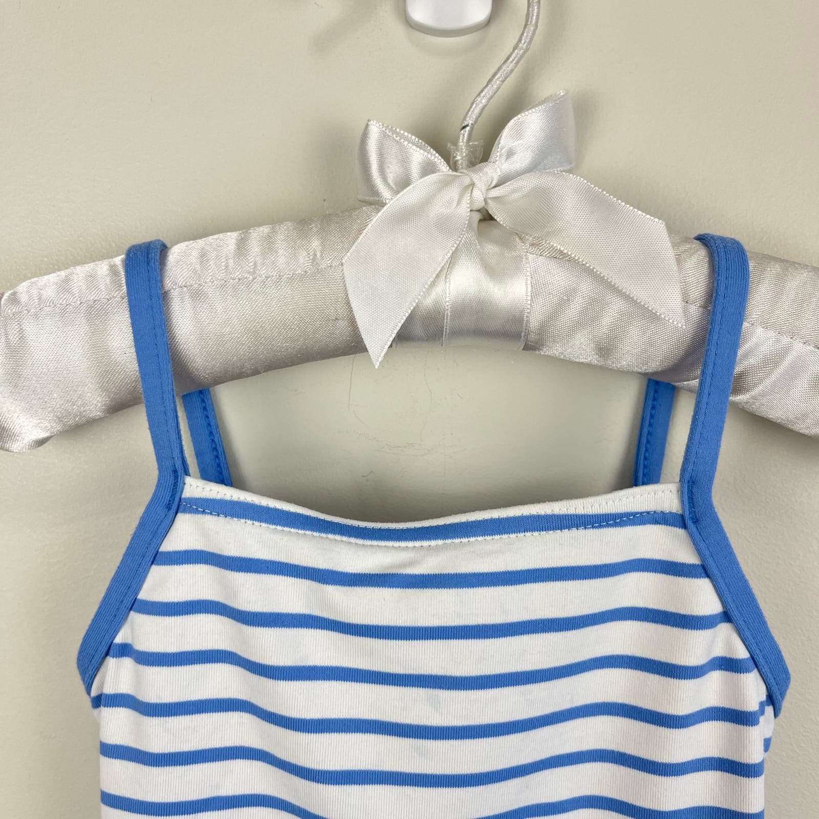 Jacadi Paris Blue Stripe Bow Bathing Suit 12 Months