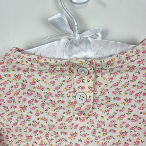 Mini Boden Embroidered Top Ivory Floral Lemonade 2-3