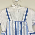 Load image into Gallery viewer, Mayoral Baby Blue Striped Dungaree Shorts Set 12 Months
