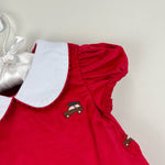 Load image into Gallery viewer, Classic Prep Childrenswear Paige Dress Crimson w/ Woody 6-9 Months NWT
