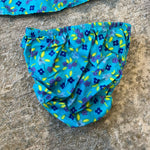Load image into Gallery viewer, Vintage Basic Editions Blue Floral Outfit 24 Months
