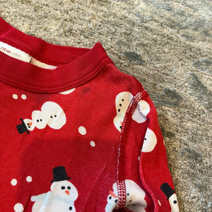 Hanna Andersson Red Snowman Pajamas 110 cm 5T