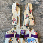 Load image into Gallery viewer, Vintage OshKosh B'gosh Whipper Snappers Floral Suspender Bibs 6 USA NWT
