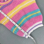 Load image into Gallery viewer, Vintage Lightning Bug Pastel Stripe Sweater 2T USA
