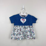 Load image into Gallery viewer, Vintage Evy Floral Lace Denim Heart Top Toddler Girl

