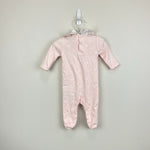 Load image into Gallery viewer, Tres Beau et Belle Pink Floral Footie 0-3 Months
