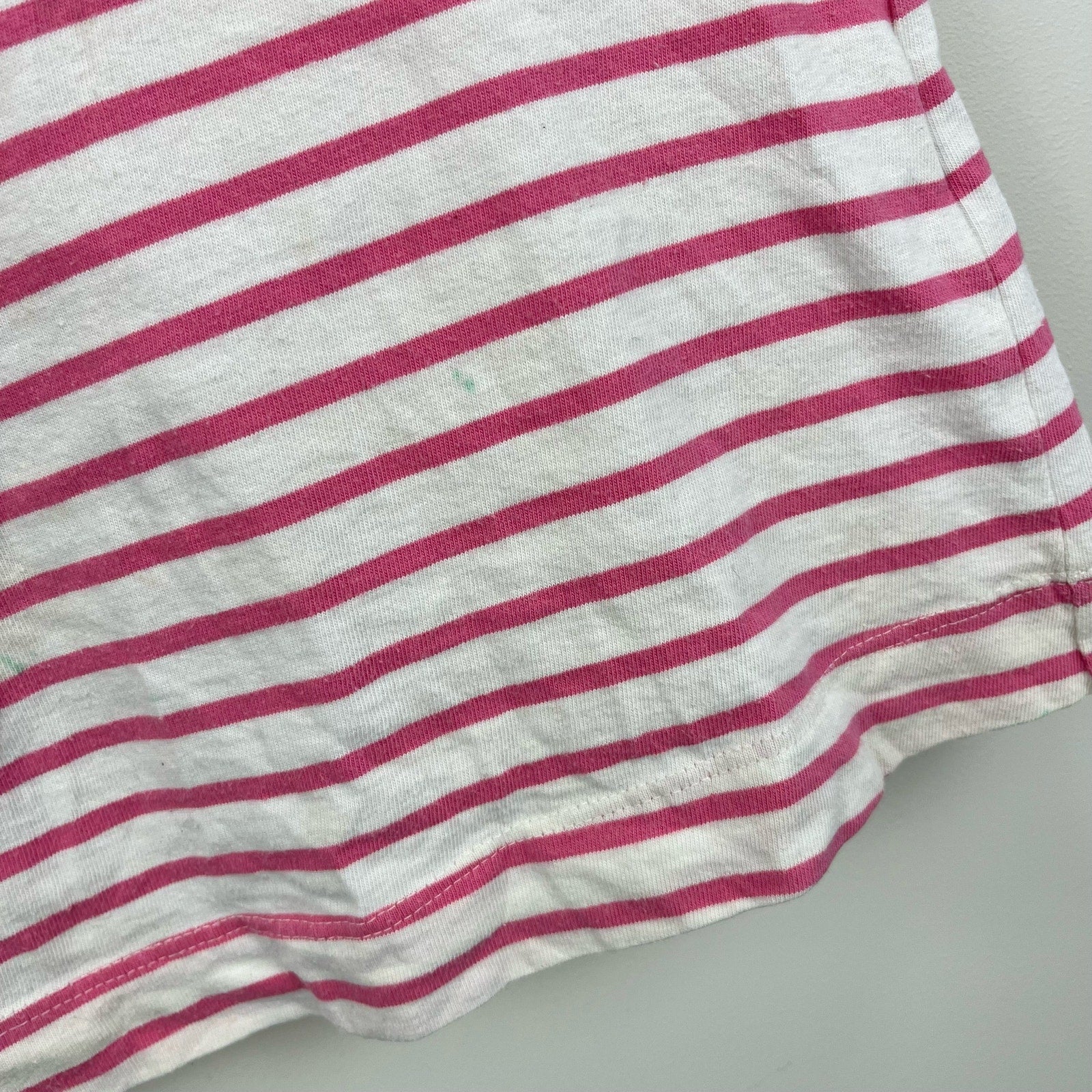 Mini Boden Pink Stripe Sequin Seashell Dress 3-4