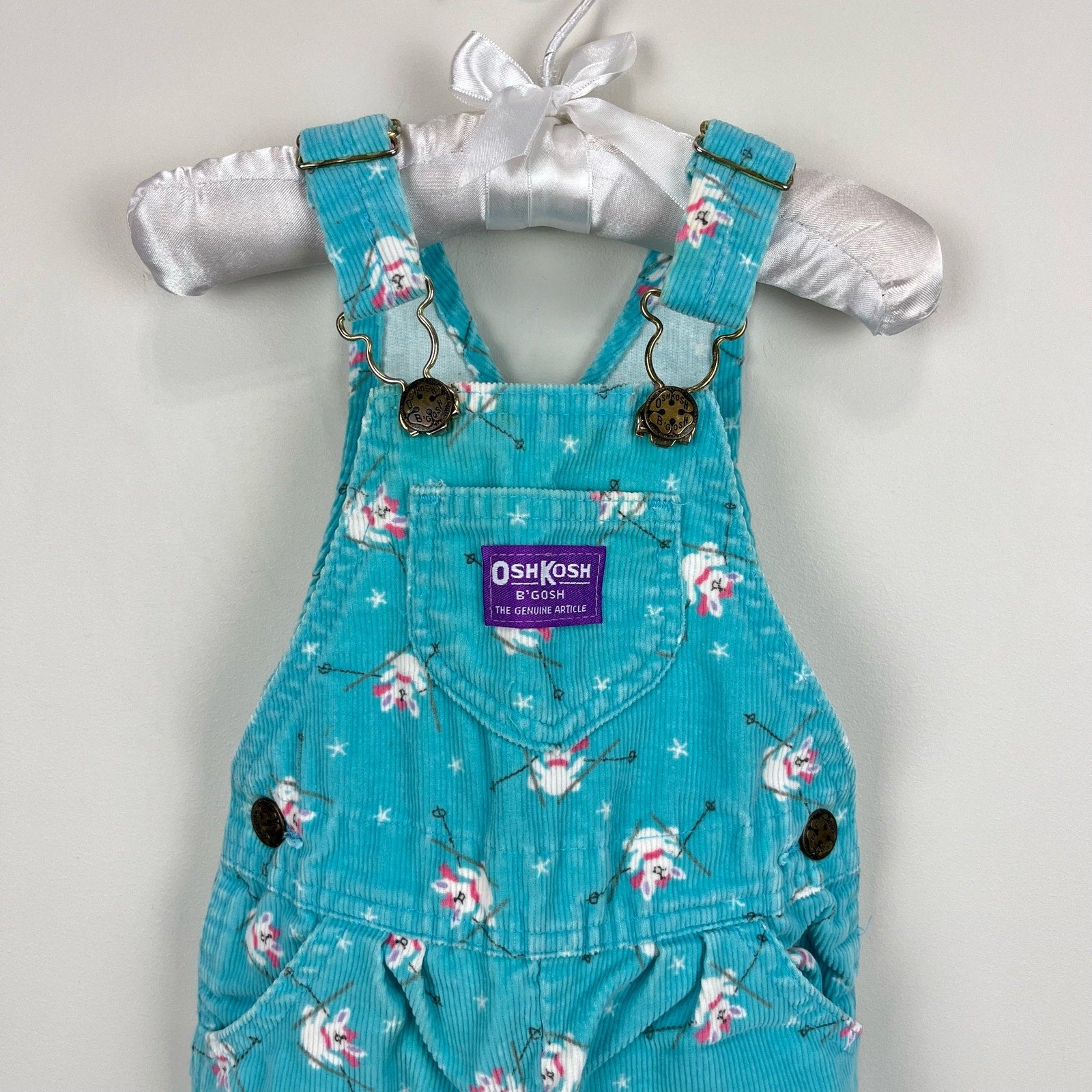 Vintage OshKosh B'gosh Ski Bunny Overalls 18 Months USA