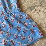 Load image into Gallery viewer, Lilly Pulitzer Girls Ruffle Romper Low Tide Blue Anchors Away XL 12-14
