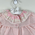 Load image into Gallery viewer, Vintage Pink Lace Ruffle Flower Dress Set 6-9 Months USA
