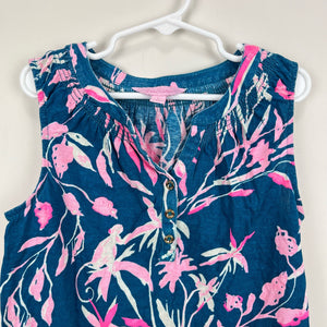 Lilly Pulitzer Girls Essie Dress Tidal Wave It's Prime Time Large