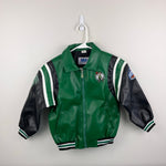 Load image into Gallery viewer, Vintage NBA Elevation Green Black Vegan Leather Kids Jacket 7
