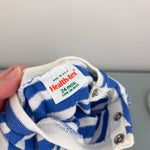 Load image into Gallery viewer, Vintage Healthtex Blue Striped Bird Sunsuit Romper 24 Months USA
