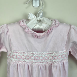 Kissy Kissy Premier Smocked Pink Footie 3-6 Months