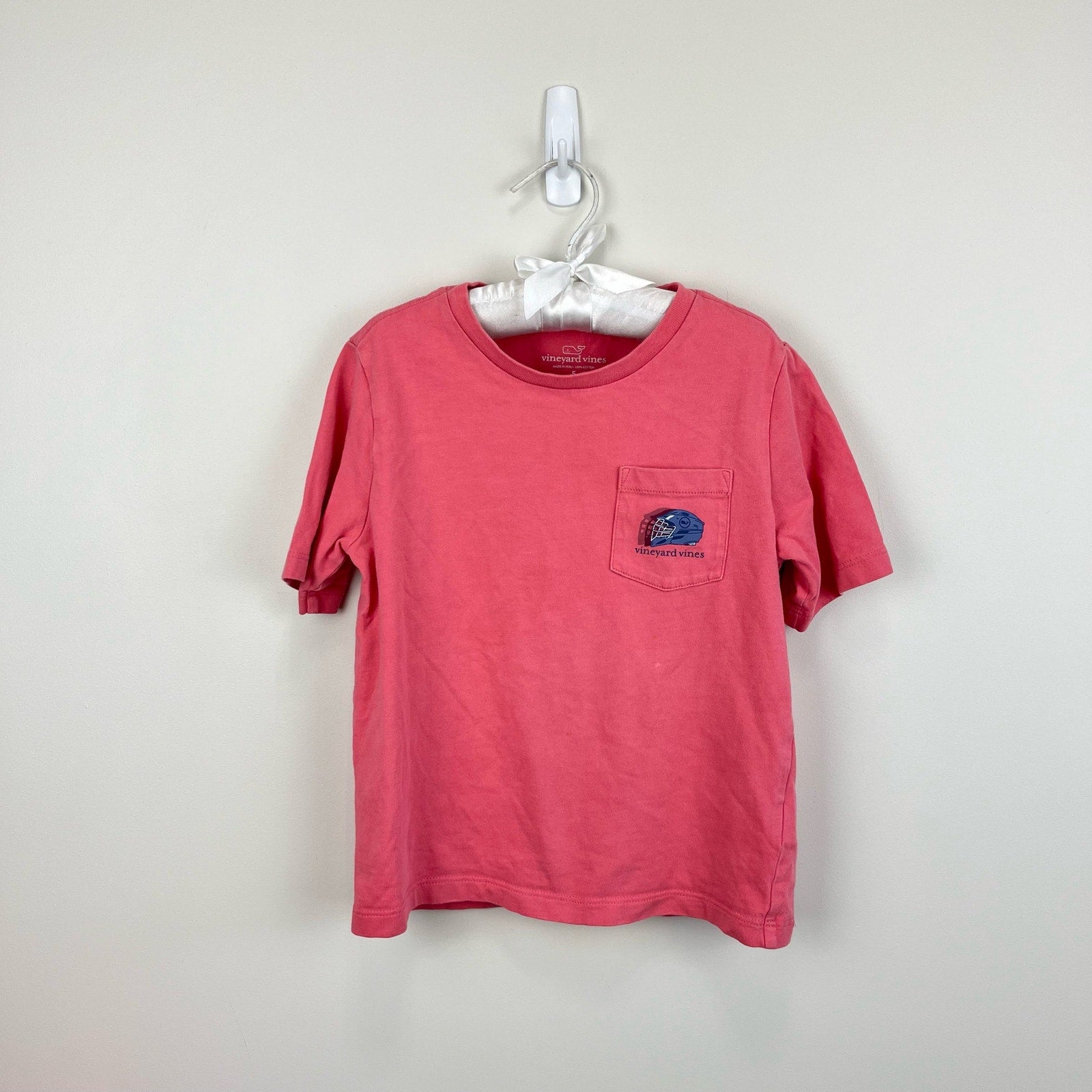 Vineyard Vines Boys' Football Whale Short Sleeve Pocket Tee 5T