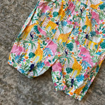 Load image into Gallery viewer, JoJo Maman Bebe Pretty Ruffle Shoulder Sunsuit Tropical Animals 0-3 Months NWT
