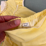 Load image into Gallery viewer, Vintage Cradle Togs Embroidered Cat Yellow Dress Diaper Set Lace Ruffle Small NWOT
