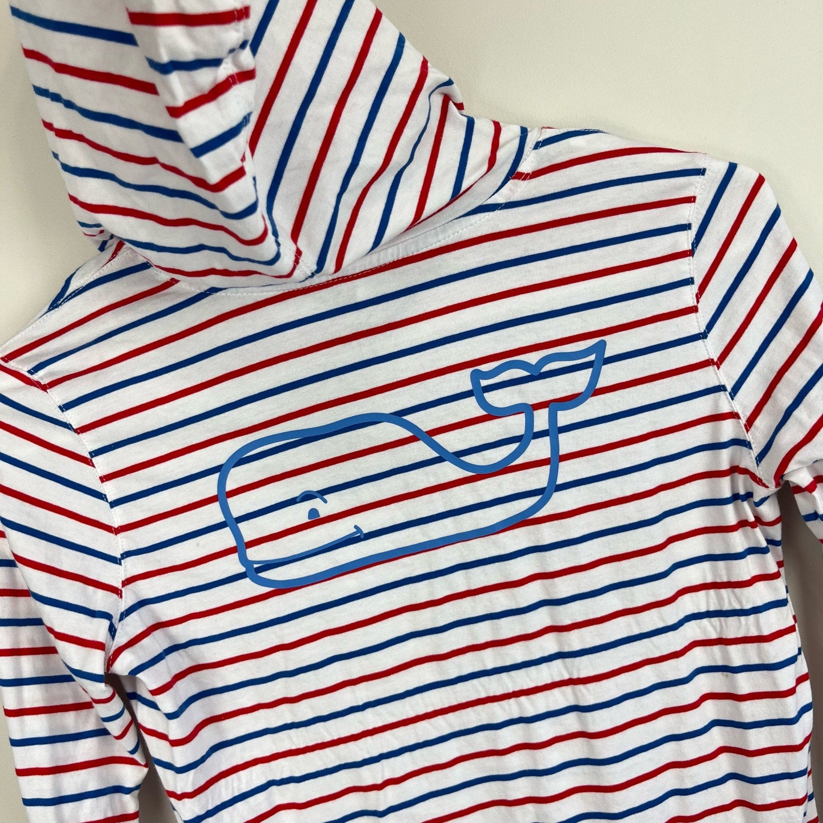 Vineyard Vines Girls Long-Sleeve Whale Hoodie Tee Dress Large 14