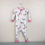 Load image into Gallery viewer, The Beaufort Bonnet Company Noelle's Night Night Mistletoe Musings with Hamptons Hot Pink 2T
