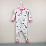 Load image into Gallery viewer, The Beaufort Bonnet Company Noelle's Night Night Mistletoe Musings with Hamptons Hot Pink 2T
