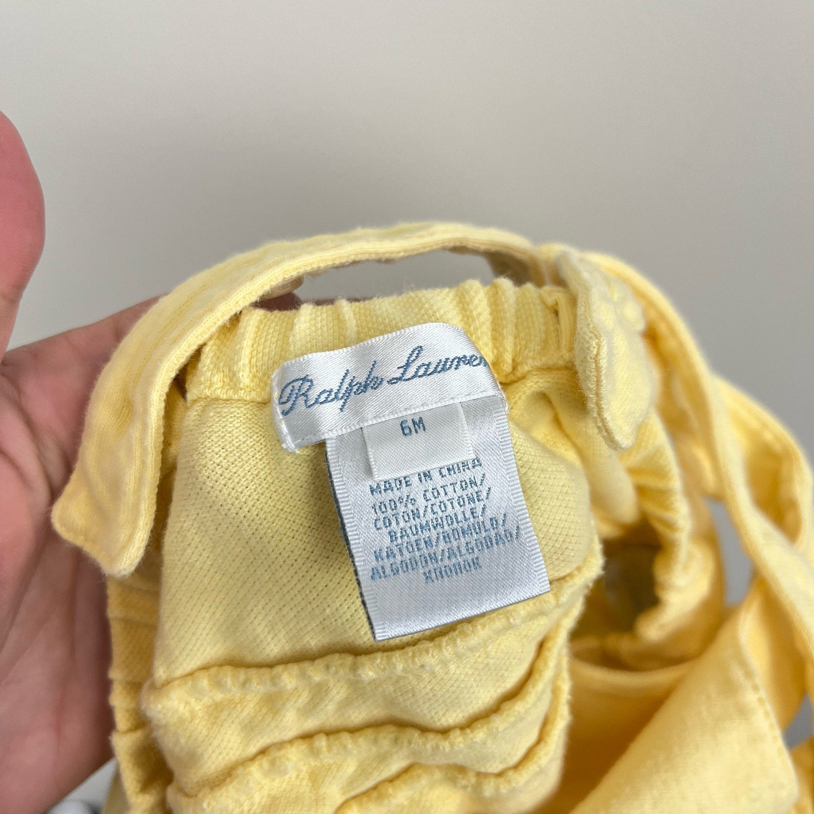 Ralph Lauren Yellow Ruffle Romper 6 Months