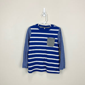 Joules Blue and White Striped Tee 5-6