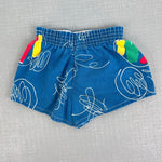Load image into Gallery viewer, Vintage Blue Printed Track Shorts 2T USA
